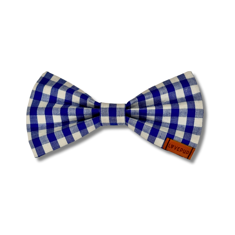 Blue Gingham Bow Tie – LOVEPUP