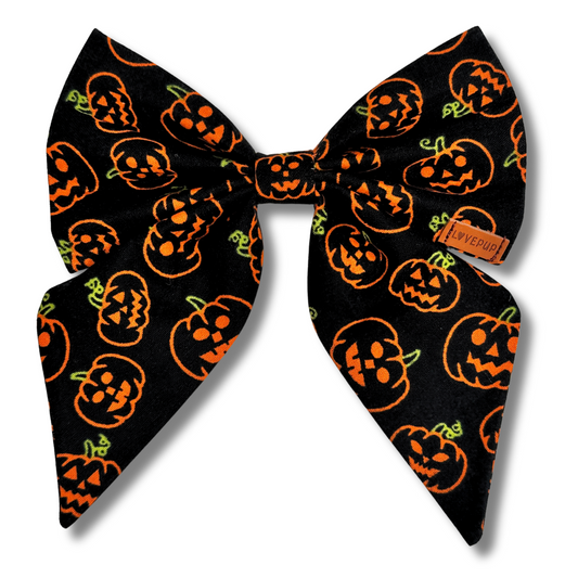 Spooky Pumpkin Sailor Bow