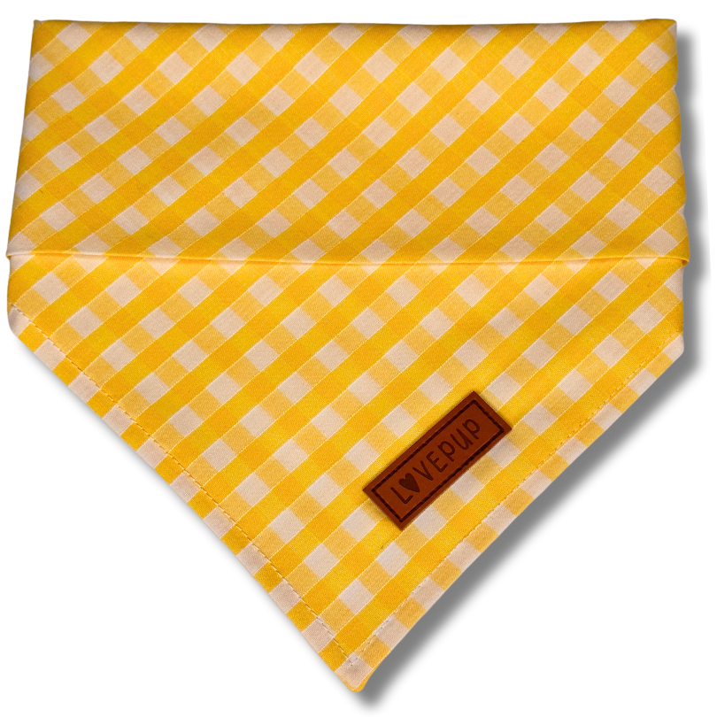 Yellow Gingham Bandana