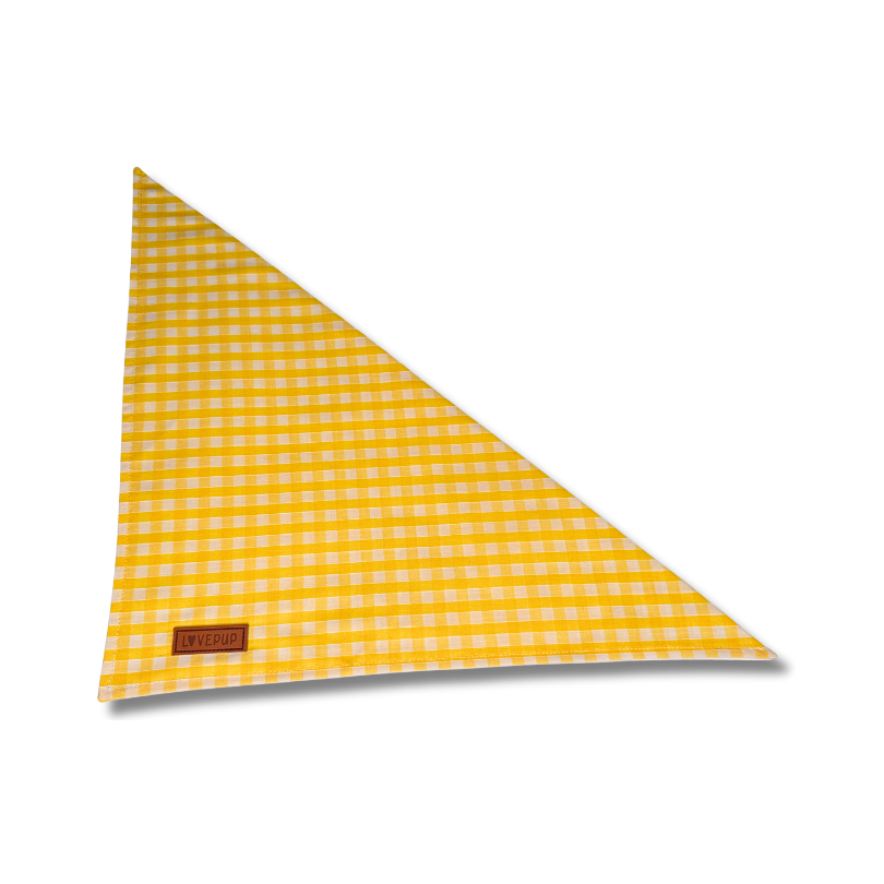 Yellow Gingham Bandana