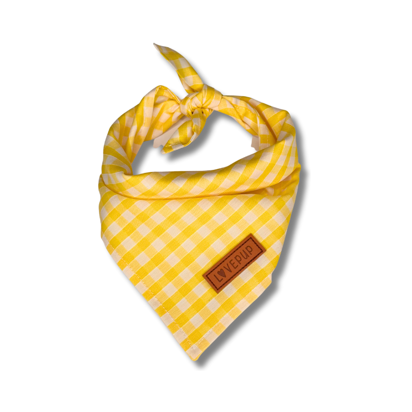 Yellow Gingham Bandana